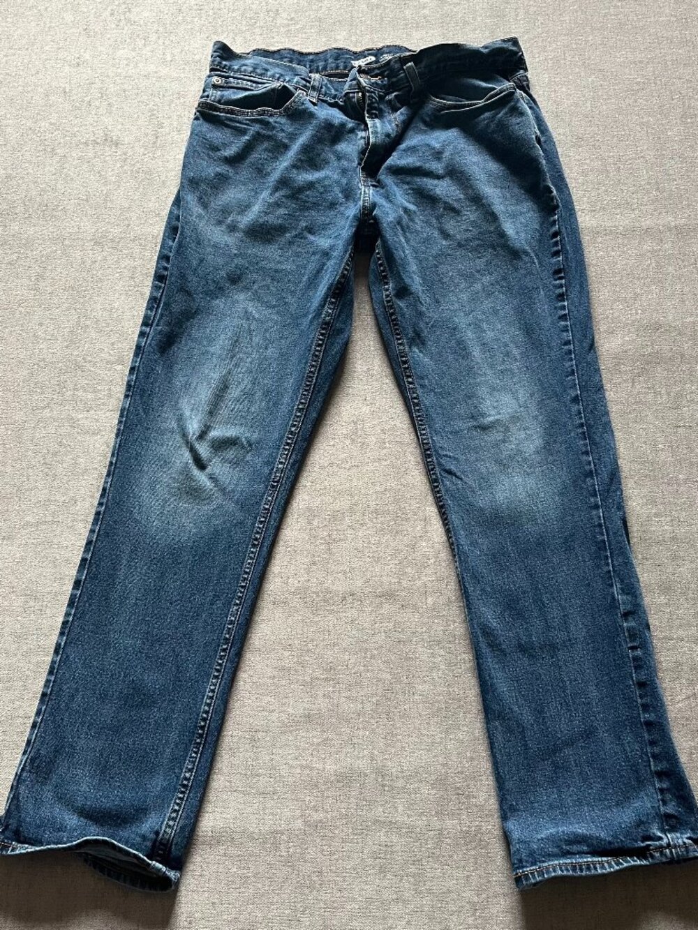 Old Navy Straight Leg Jeans Men 32x30 Blue Medium Wash Stretch Built-In Flex